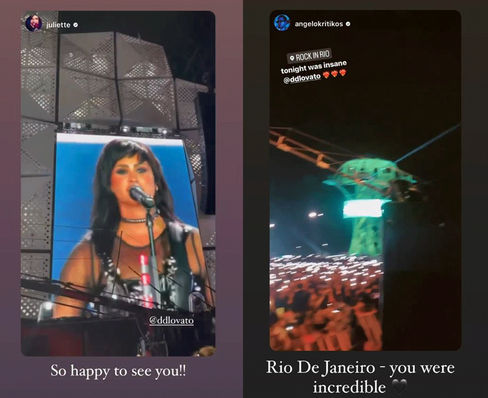 Demi Lovato comenta post de Juliette no Rock in Rio: 'Tão feliz por te ver'