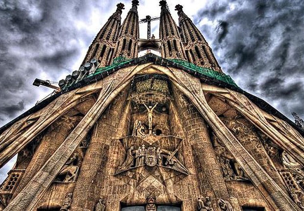 Fachada do Templo Expiatório Sagrada Família em Barcelona, na Espanha: obra de Gaudí (Foto: Divulgação)