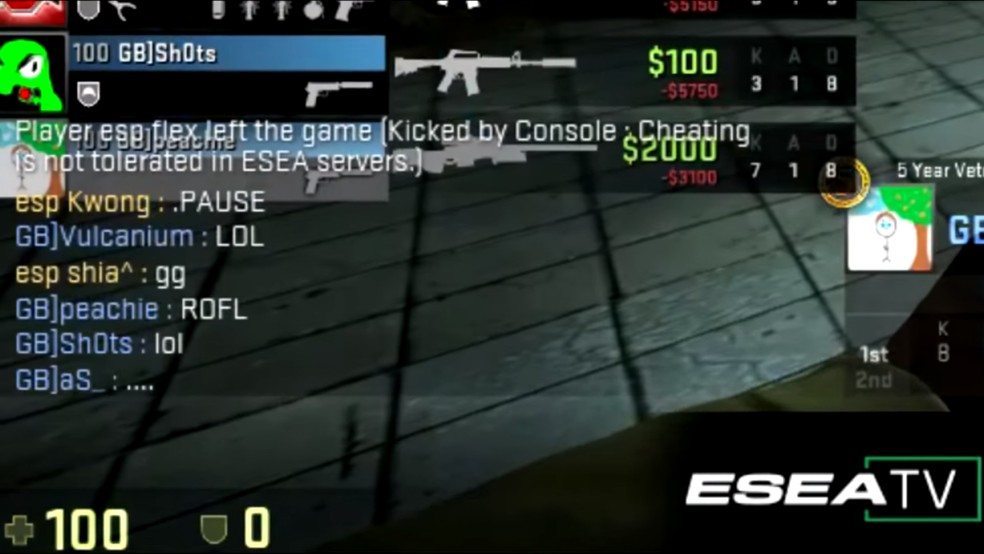 Relembre cinco episódios de trapaças em CS:GO (Foto: Reprodução/Youtube ESEA TV)