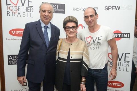 Luiz Maluf, Costanza Pascolato e Amir Slama  