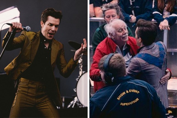 The Killers interrompem show após fã idoso se ferir surfando plateia (Foto: reprodução instagram)