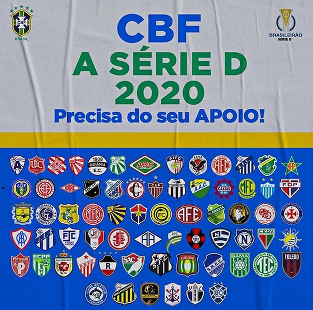 Clubes da Série D pedem apoio à CBF  — Foto: Divulgação 