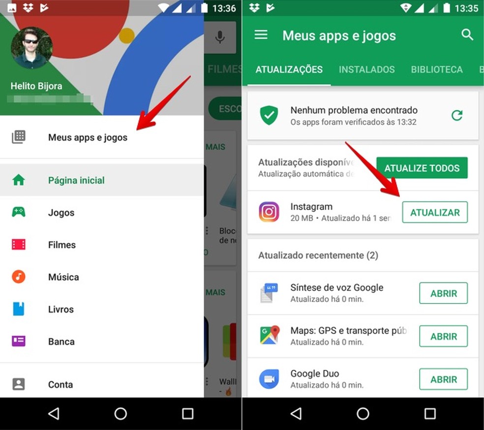 Como atualizar o Instagram Redes sociais TechTudo
