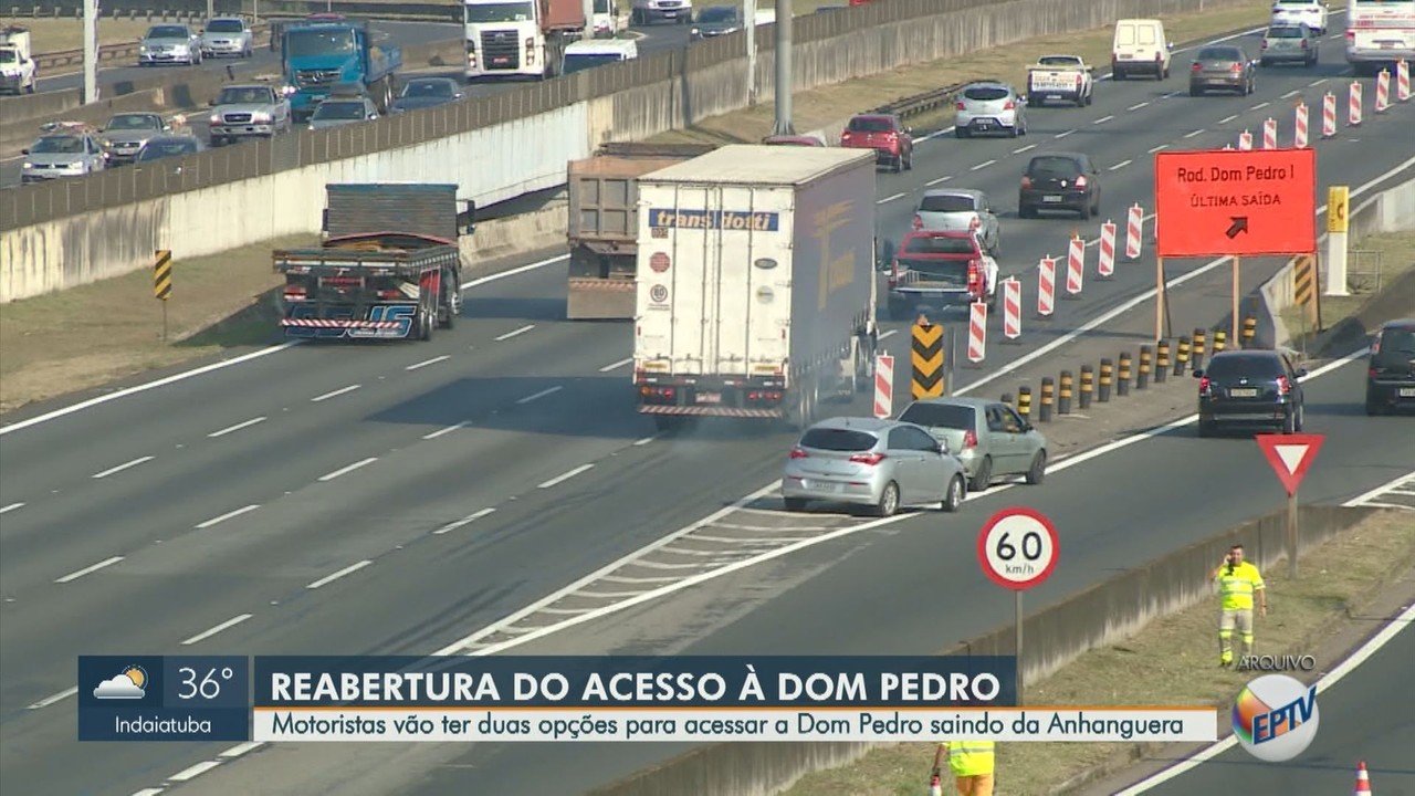 Acesso à Dom Pedro pela Anhanguera, em Campinas, é liberado