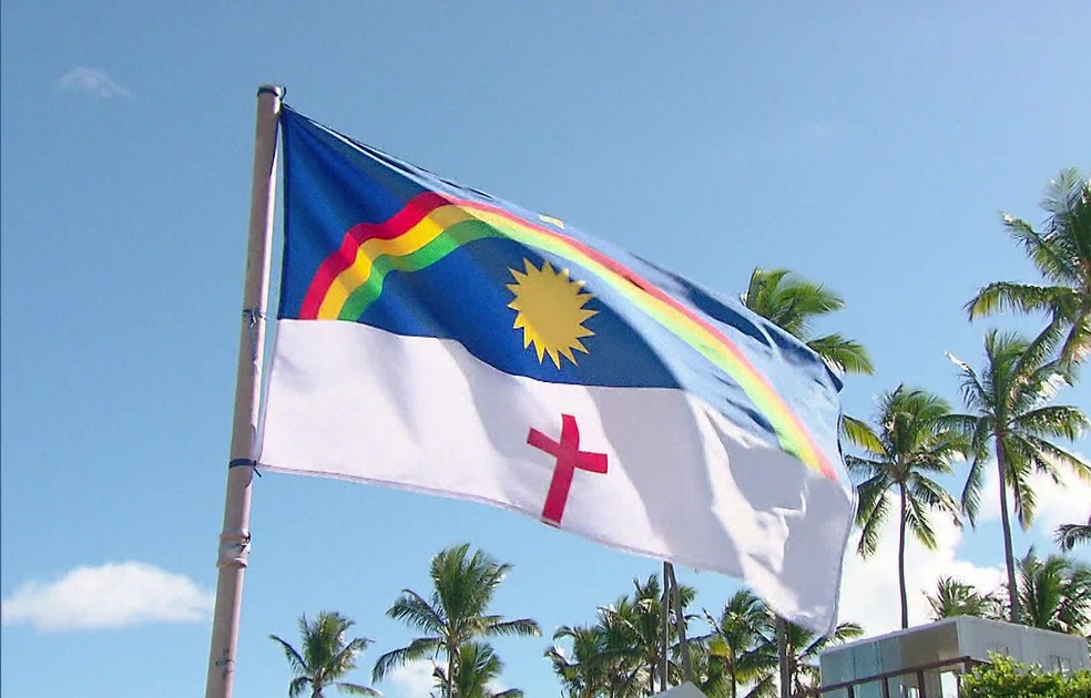 Bandeira de Pernambuco tem origem na Revolução de 1817 — Foto: Reprodução/TV Globo