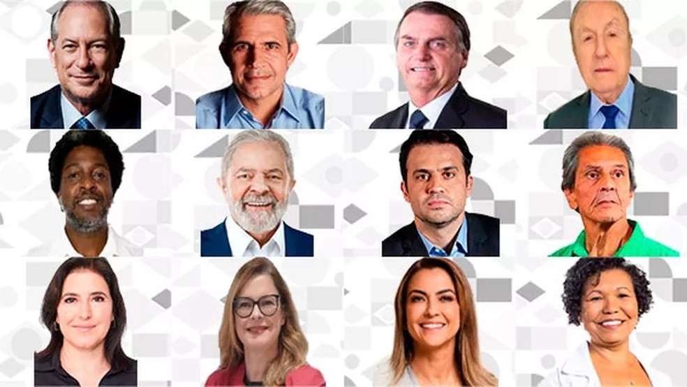 Candidatos à Presidência em 2022 — Foto: Rede Globo/Divulgação