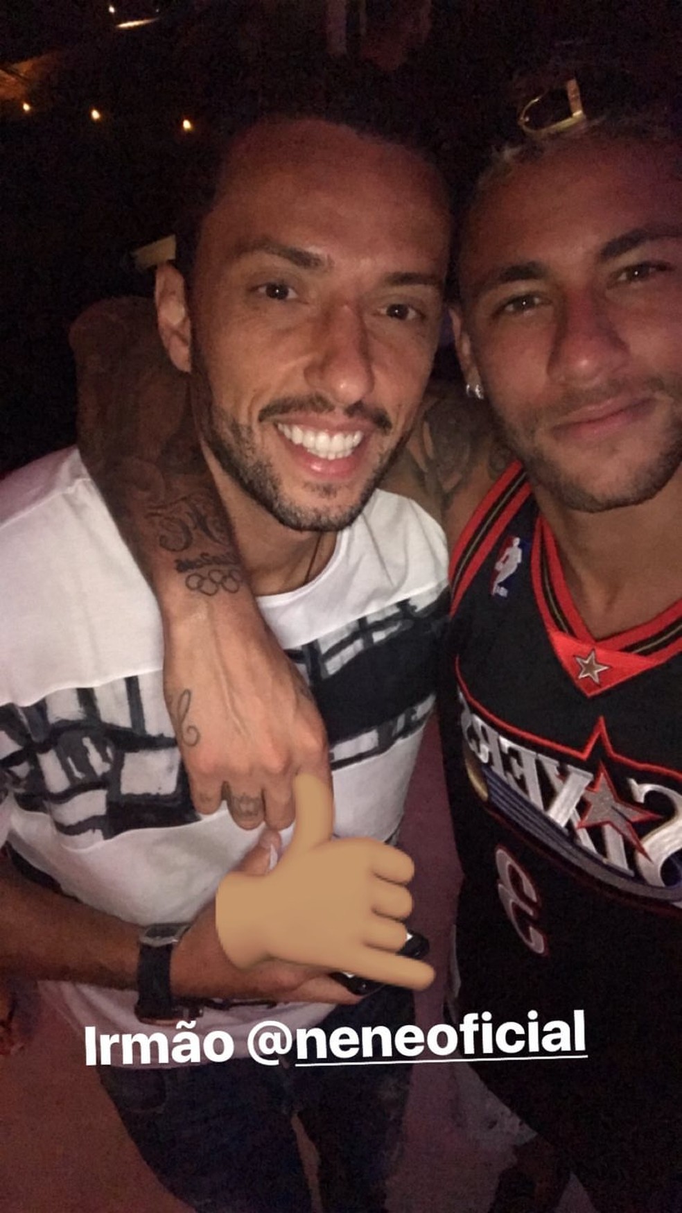 Neymar e Nenê no Brasil (Foto: Reprodução / Instagram)
