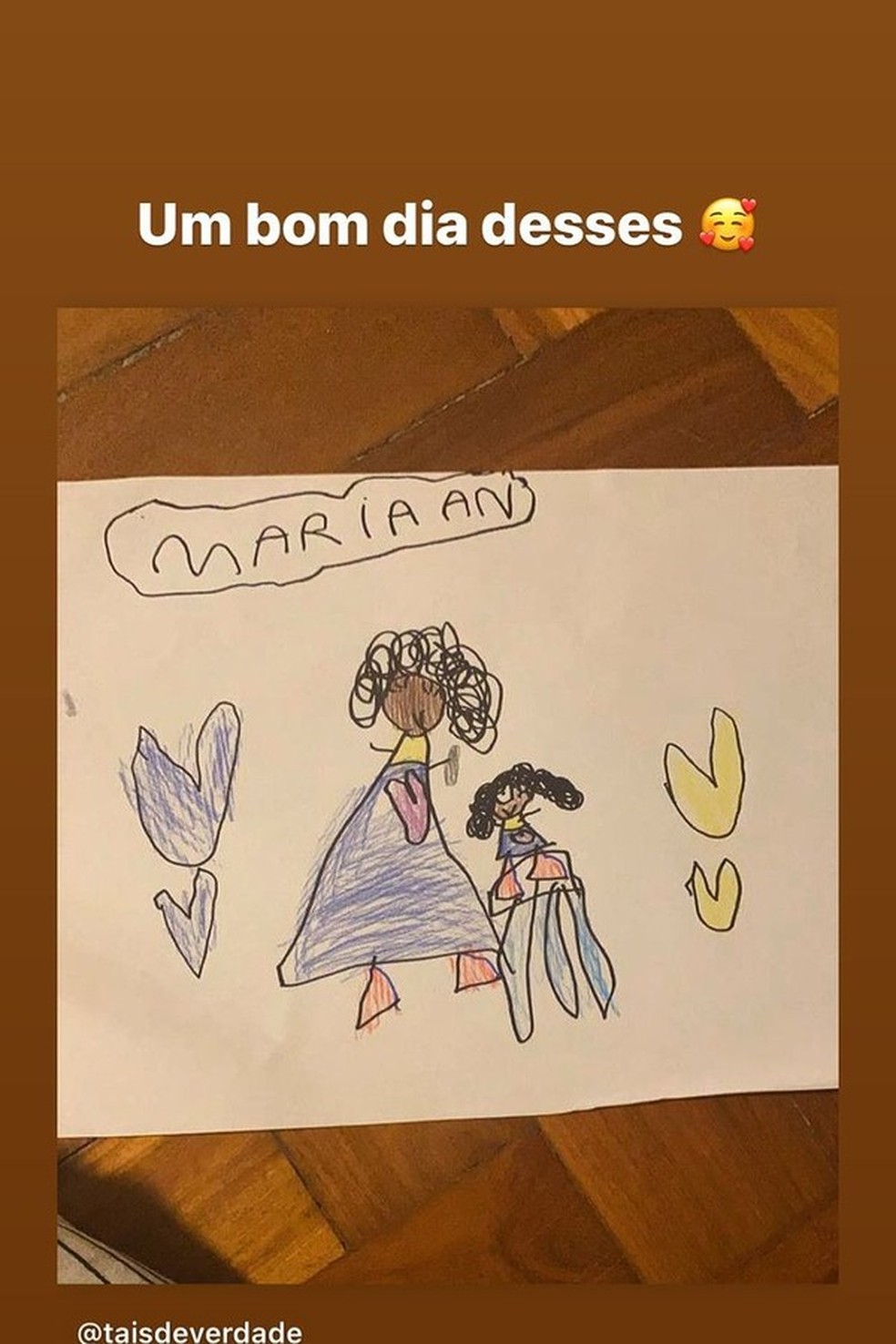 Taís Araujo mostra desenho da filha e se derrete: 