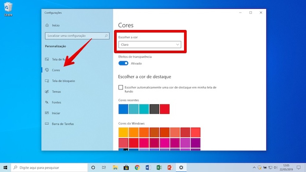 Após Selecionar Um Tema é Possível Voltar Ao Padrão Como