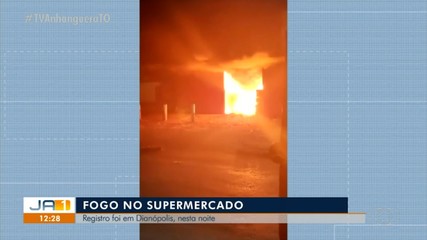 Supermercado de Dianópolis é incendiado na noite de natal