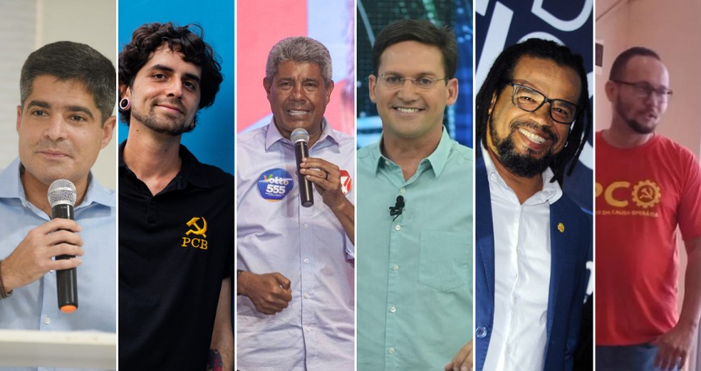 Candidatos Governo Bahia (medida pra lamina 2 e 3) — Foto: Divulgação/g1