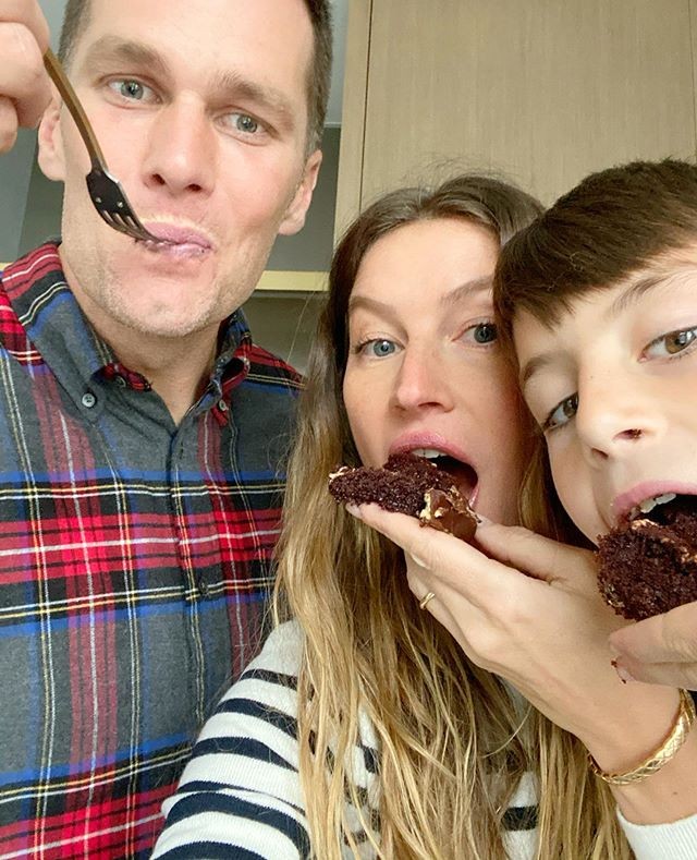 Gisele Bündchen, Tom Brady e Benjamin  (Foto: Reprodução/Instagram)