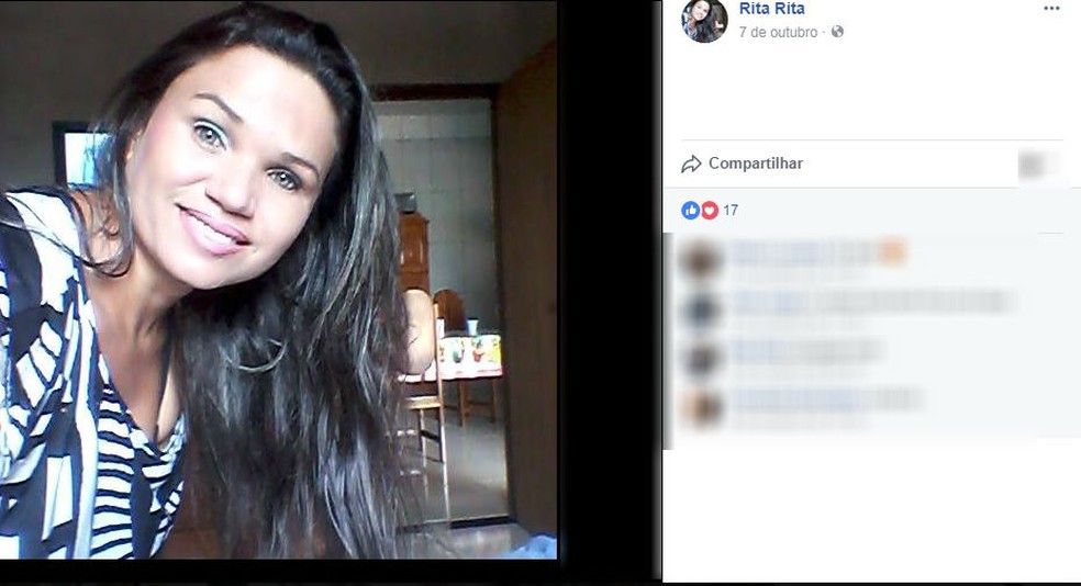 Rita Jorge da Silva foi morta pelo ex-marido em Araputanga (Foto: Facebook/ReproduÃ§Ã£o)
