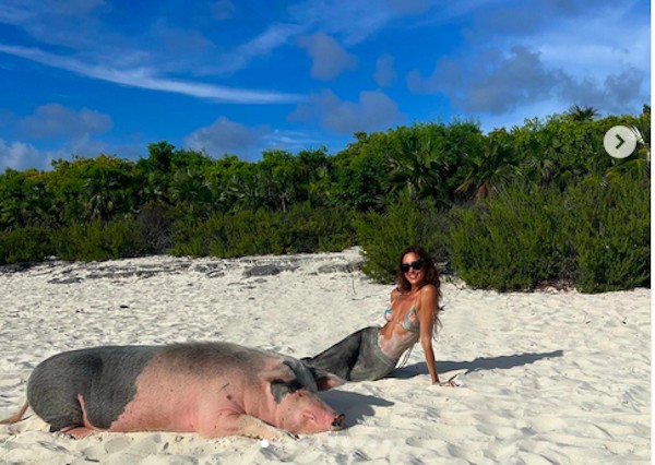 Irina Shayk de férias no Caribe (Foto: Instagram)
