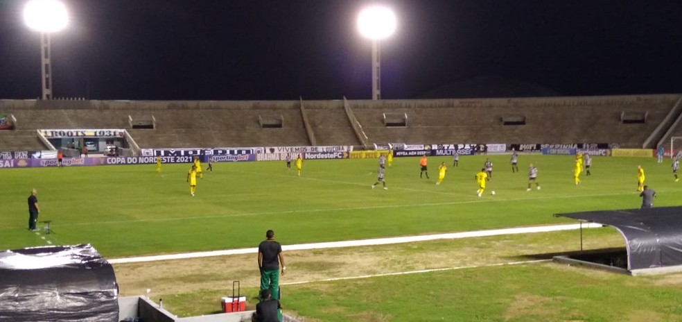 Empate com o Sampaio Corrêa foi o terceiro do Botafogo-PB em três jogos na Copa do Nordeste — Foto: Fábio Hermano / CBN