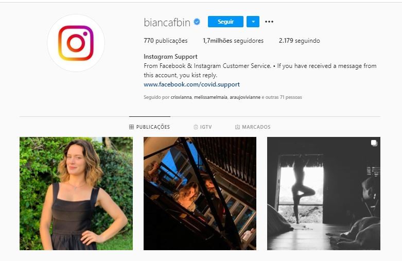 Bianca Bin tem Instagram hackeado  (Foto: Reprodução)