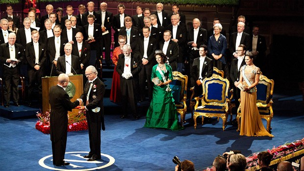 Cerimônia de entrega do Prêmio Nobel (Foto: divulgação)
