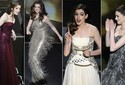 Musa da noite, Hathaway usa oito modelitos; veja as fotos