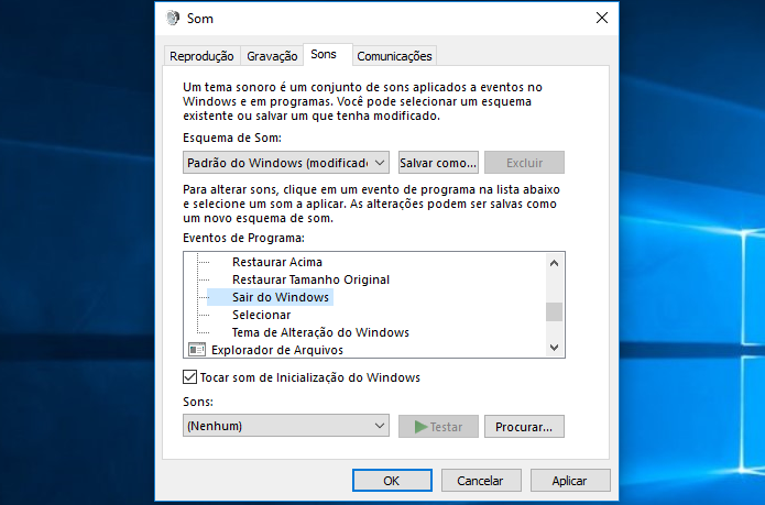 Descubra como alterar som de logon, logoff e desligamento no Windows 10 (Foto: Reprodução/Edivaldo Brito)