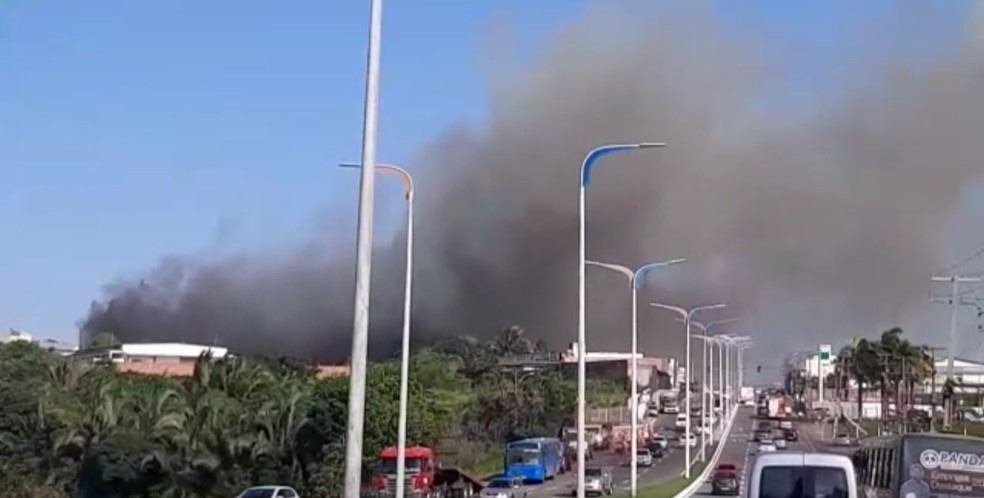 Cinema em shopping pega fogo em São Luís — Foto: Reprodução/Redes sociais