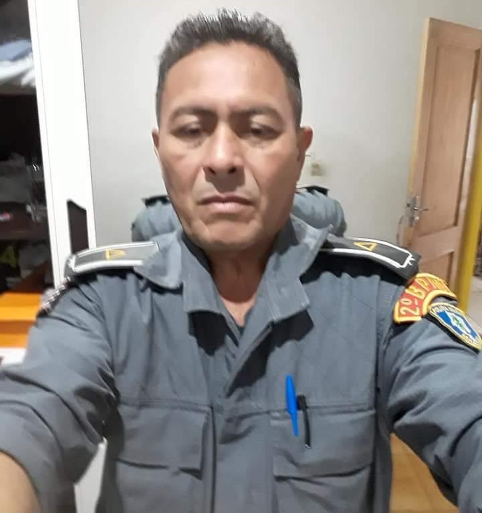 Subtenente do 2º Batalhão de Polícia Militar da Caxias, identificado como Baltazar de Carvalho Araújo, de 55 anos. — Foto: Divulgação/Redes sociais.