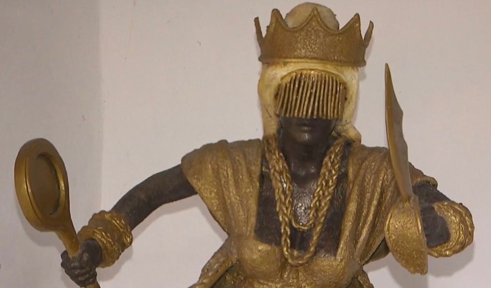 No sincretismo religioso, Oxum tem a imagem ligada à de Nossa Senhora de Aparecida  — Foto: Reprodução/ TV Globo