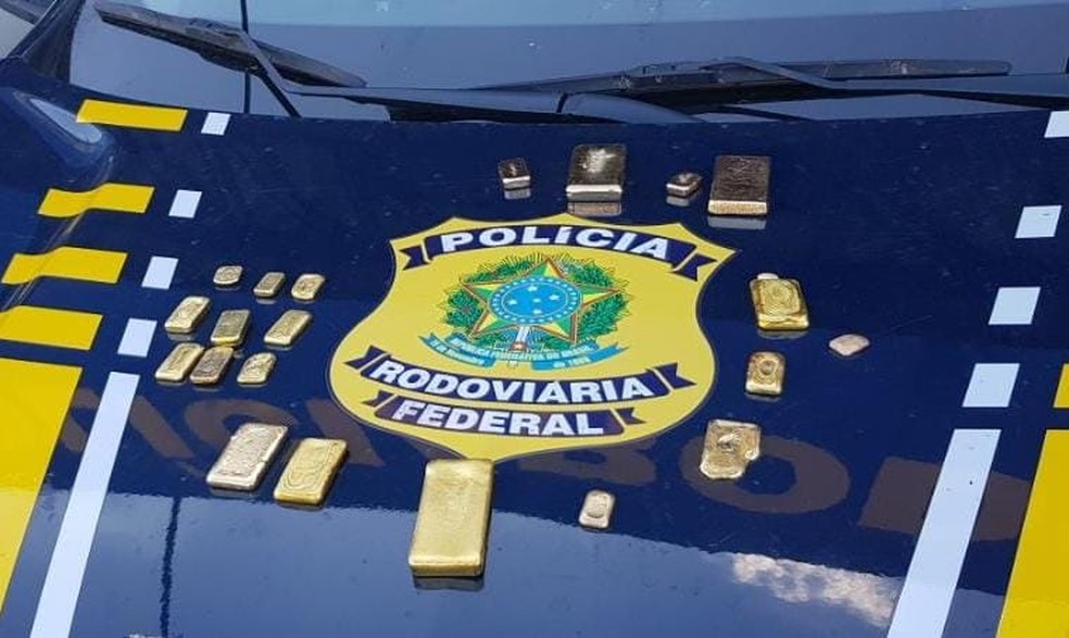 Carga de ouro foi apreendida em Rio Preto — Foto: Polícia Rodoviária Federal/Divulgação