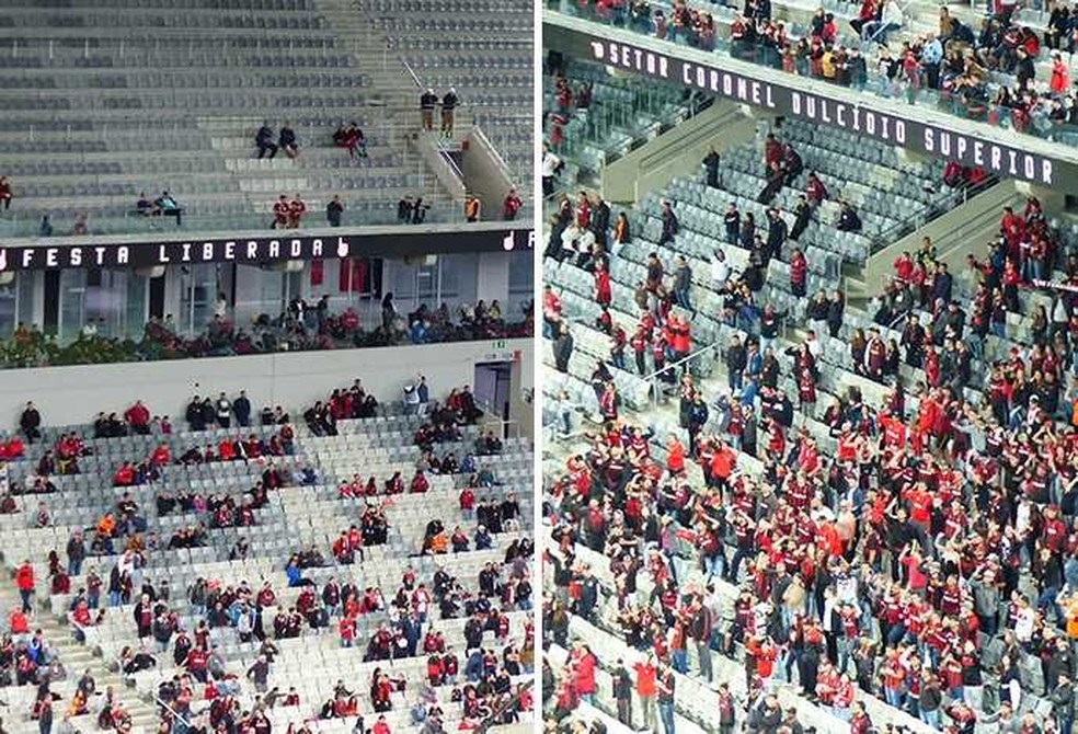 Atletico Pr Libera Festa Da Organizada De Um Lado Mas Torcida Fica Em Outro E Protesta Atletico Pr Ge