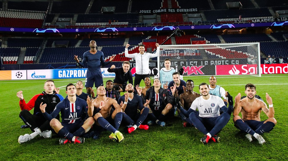 PSG de Neymar eliminou o Borussia Dortmund na última noite de Champions antes da paralisação — Foto: Divulgação/PSG