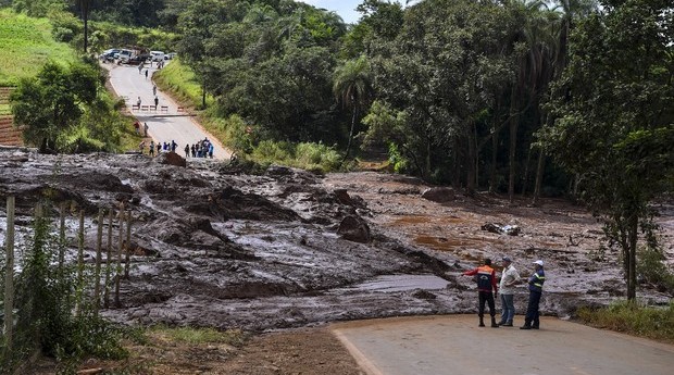 Barragem da Vale rompida em Brumadinho, Minas Gerais  (Foto: (Foto: Getty Images))