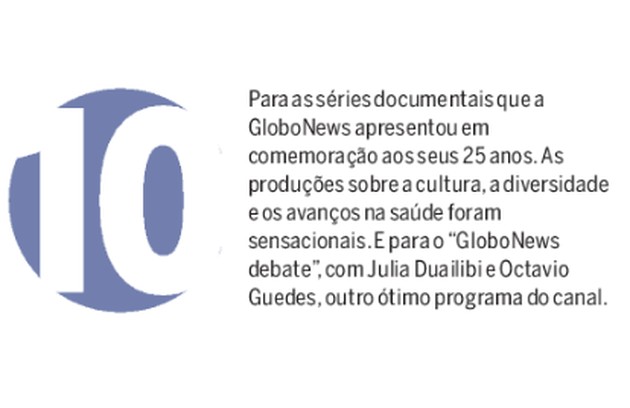 Dez para a GloboNews