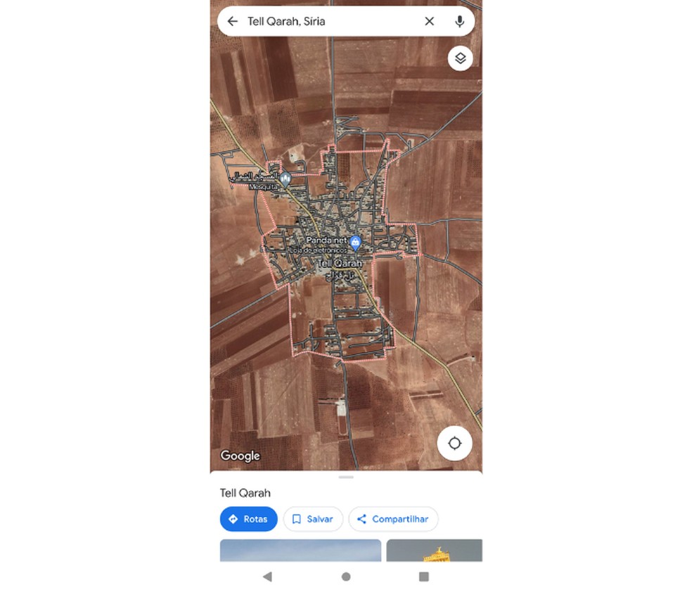 Através do Google Maps, é possível visitar região onde estão as torres mais antigas do mundo, na Síria  — Foto: Reprodução/Mariana Tralback
