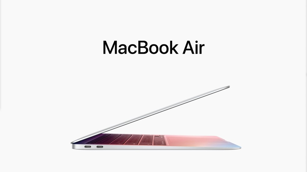 MacBook Air 2020. — Foto: Reprodução/Apple
