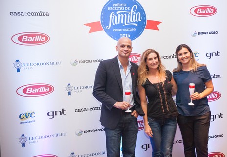 Paulo Turziani, chef master da Barilla, a nutricionista Alessandra Luglio e Fabiana Araujo, diretora de marketing da Barilla