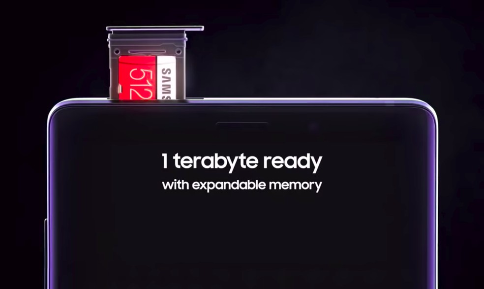 Sucessor do Note 8 chegaria a armazenamento de 1 TB ao combinar a memória interna e memória de cartão microSD (Foto: Reprodução / Samsung)