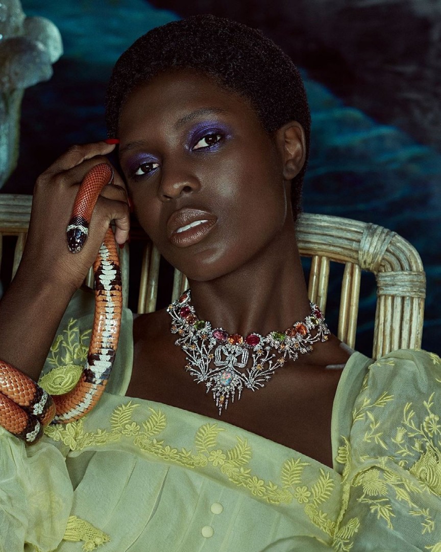Jodie Smith estrela a nova campanha Gucci High Jewelry para apresentar a segunda coleção de alta joalheria da marca (Foto: Glen Luchford)