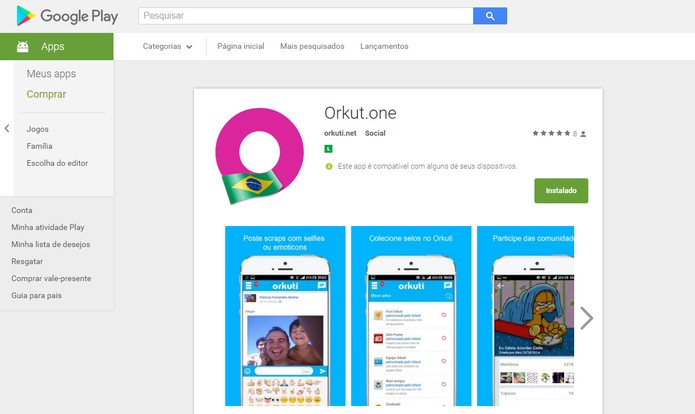 Orkuti retorna à Google Play Store com nome de Orkut.One (Reprodução/Barbara Mannara)