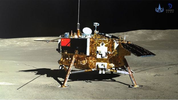 As sementes levadas pela missão Chang'e-4 começaram a brotar após pouso inédito no lado oculto da Lua (Foto: CLEP via BBC News Brasil)