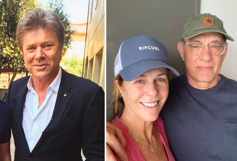 O apresentador de TV australiano Richard Wilkins disse ter sido diagnosticado com coronavírus após seu contato com a cantora Rita Wilson, esposa de Tom Hanks (Foto: Instagram)