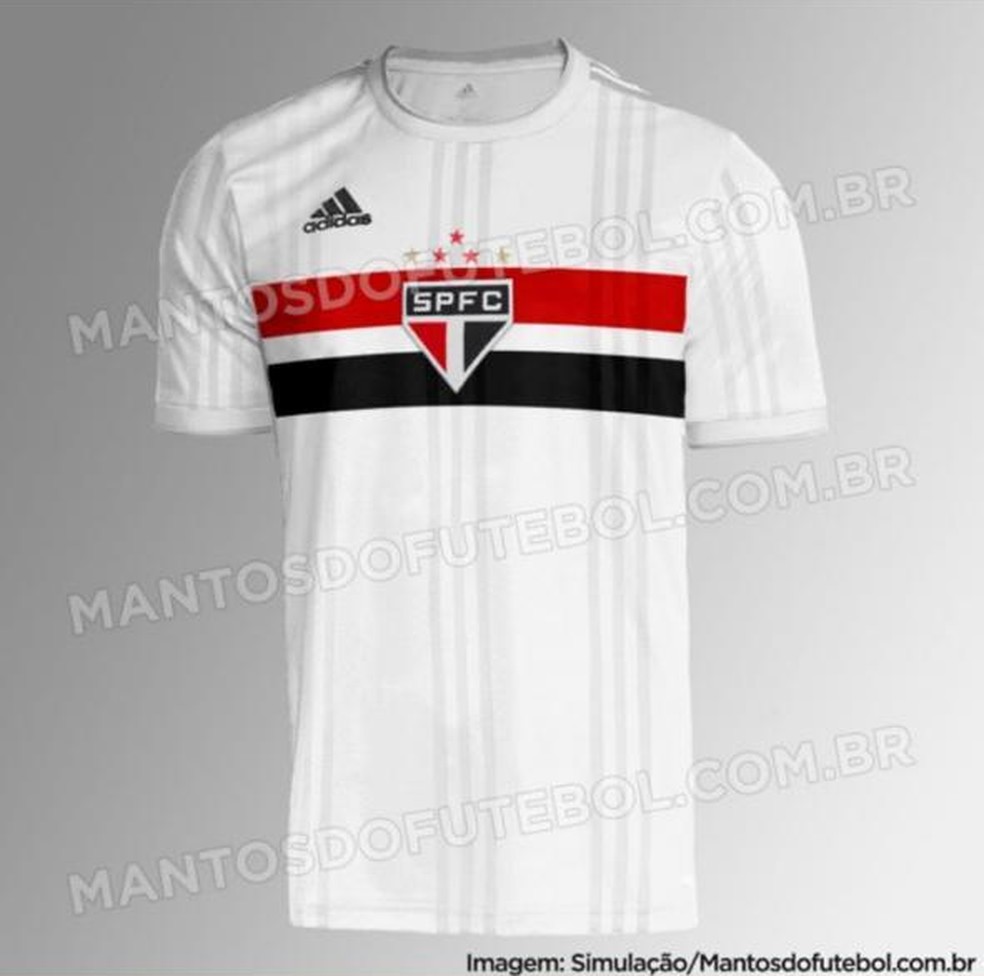 Suposta camisa do São Paulo para 2020 vaza — Foto: Reprodução/Mantos do Futebol