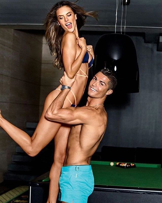 Alessandra Ambrosio e Cristiano Ronaldo (Foto: Instagram / Reprodução)