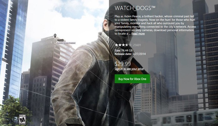 Página do game na Xbox Marketplace (Foto: Reprodução/André Mello)
