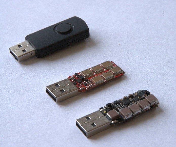USB Killer é modificado para acumular energia (Foto: Divulgação/Habrahabr)