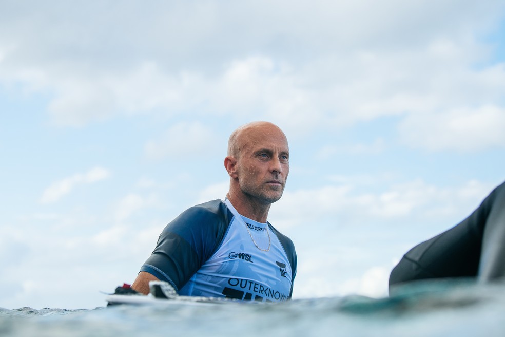 Nathan Edge eliminou Filipe Toledo e Jack Robinson — Foto: Beatriz Ryder/World Surf League
