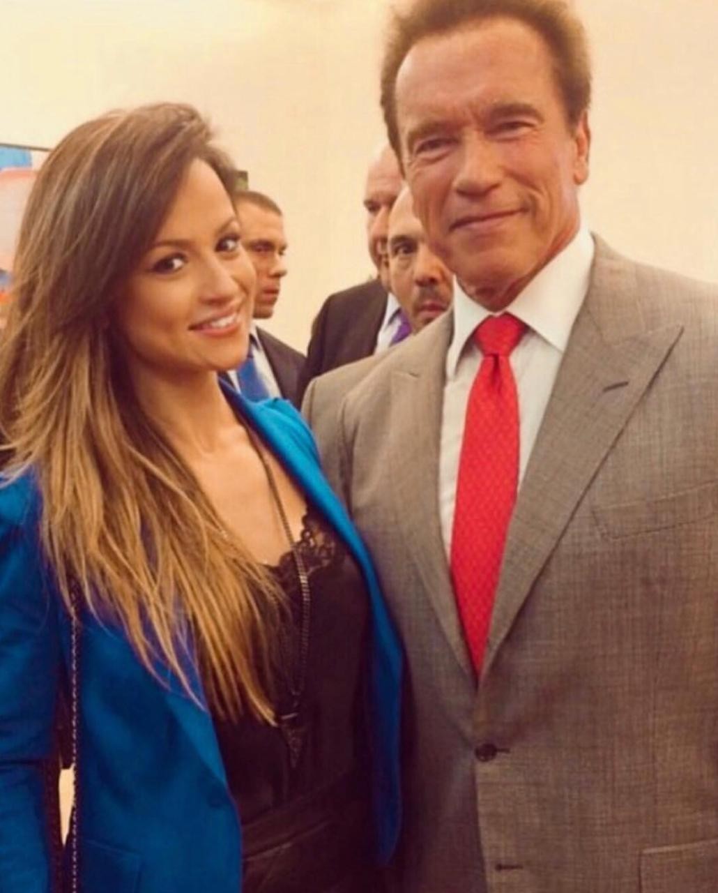 Alice Matos e Arnold Schwarzenegger (Foto: Reprodução: Instagram)