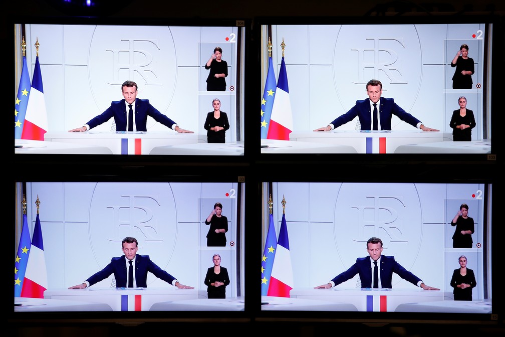 Macron anuncia toque de recolher nas maiores cidades franceses para conter 2ª onda do coronavírus. — Foto: EUTERS/Benoit Tessier