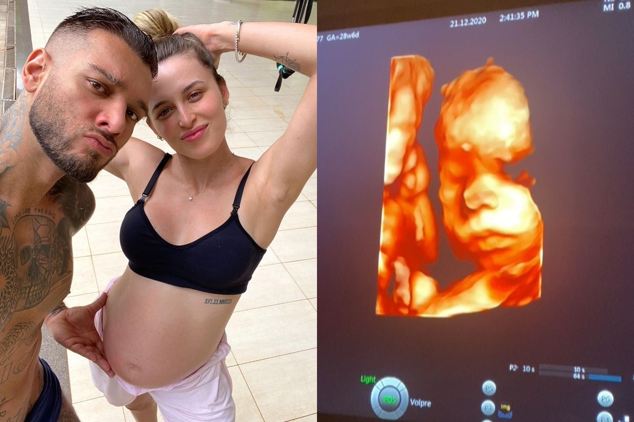 Lucas Lucco mostra ultrassom do filho e brinca: