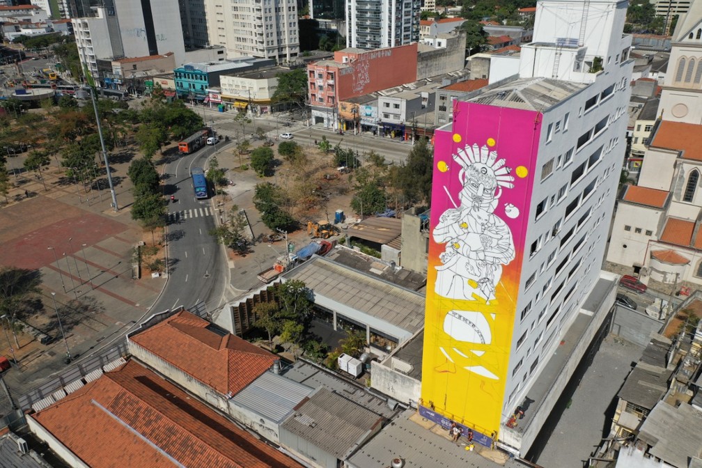 Grafite do artista Enivo no entorno do Largo da Batata, Zona Oeste de SP &mdash; Foto: Divulga&ccedil;&atilde;o