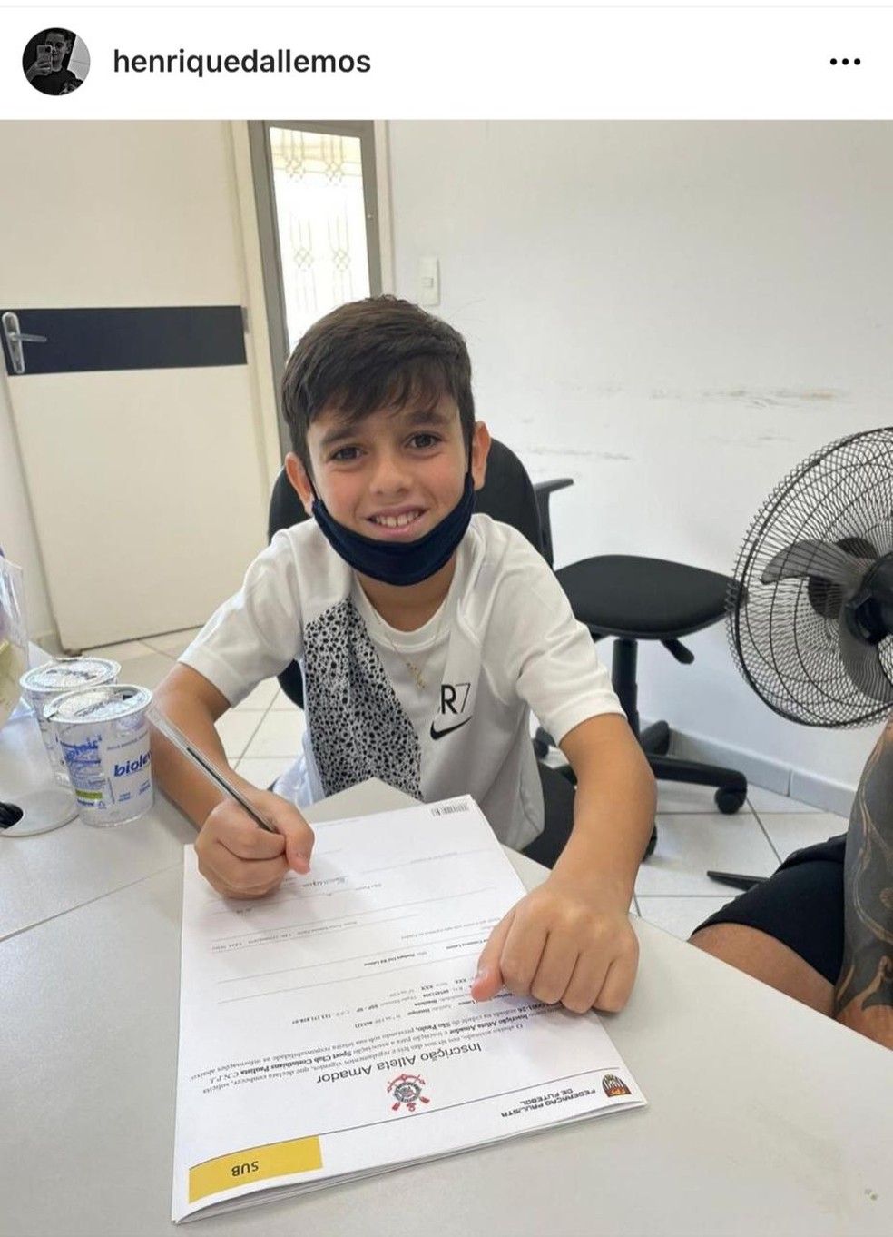 Filho de Fagner assina contrato de vínculo federativo com o Corinthians