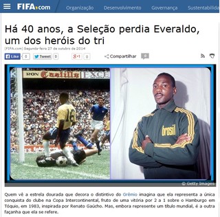 Seleção fará homenagem a Everaldo antes de amistoso no Beira-Rio